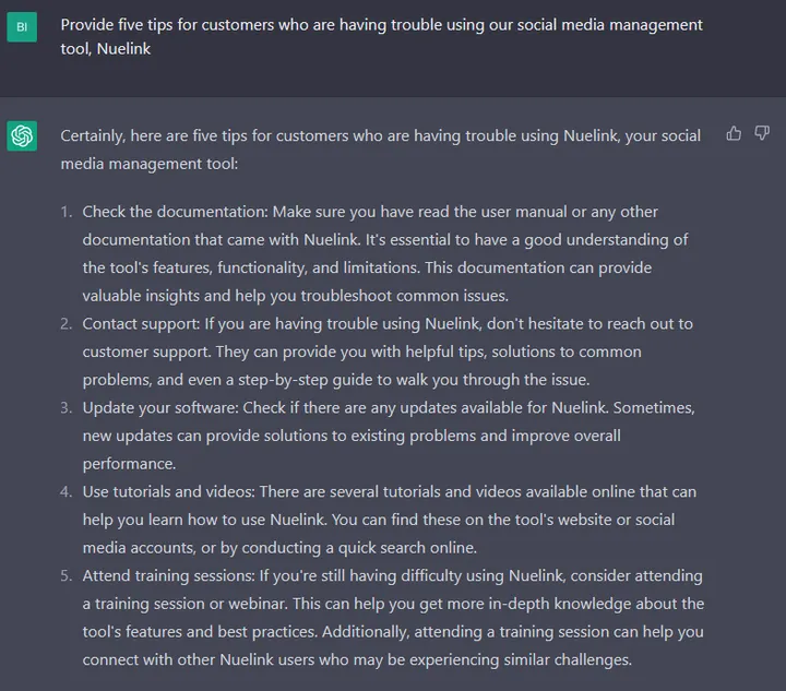 Tips provided by ChatGPT