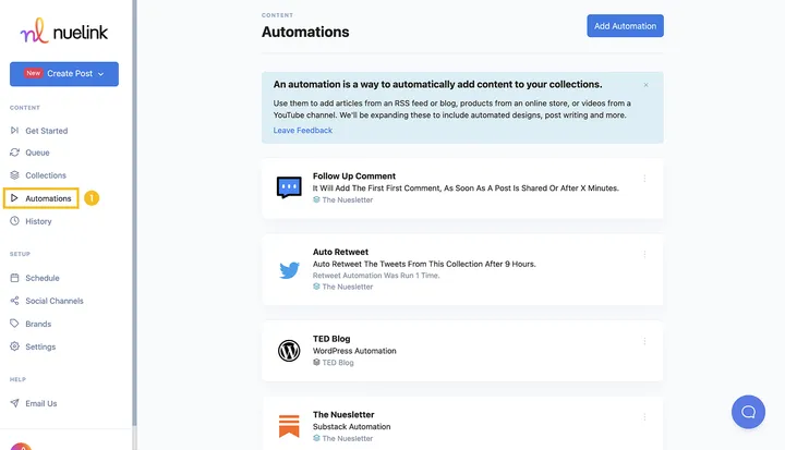 First Comment Automation Step1