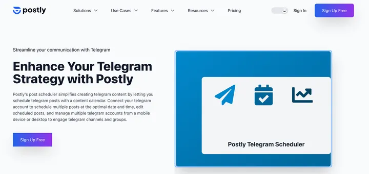 Postly's homepage