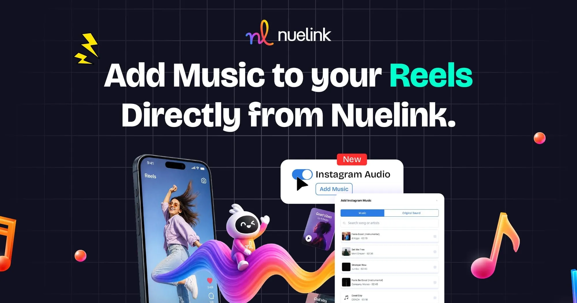 How to Add Music to Instagram Reels with Nuelink