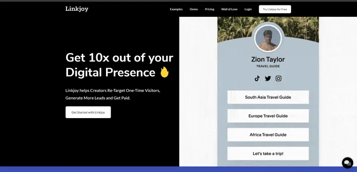 Linkjoy Homepage 