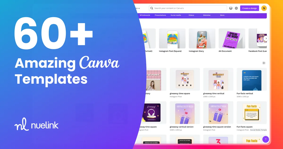Free and Customizable Canva Templates for Social Media