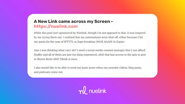 Nuelink review