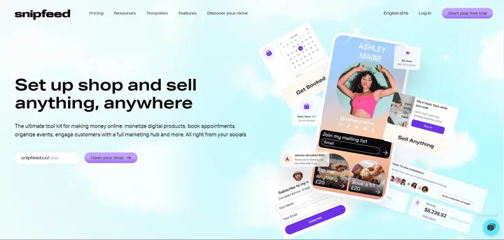 Snipfeed Homepage