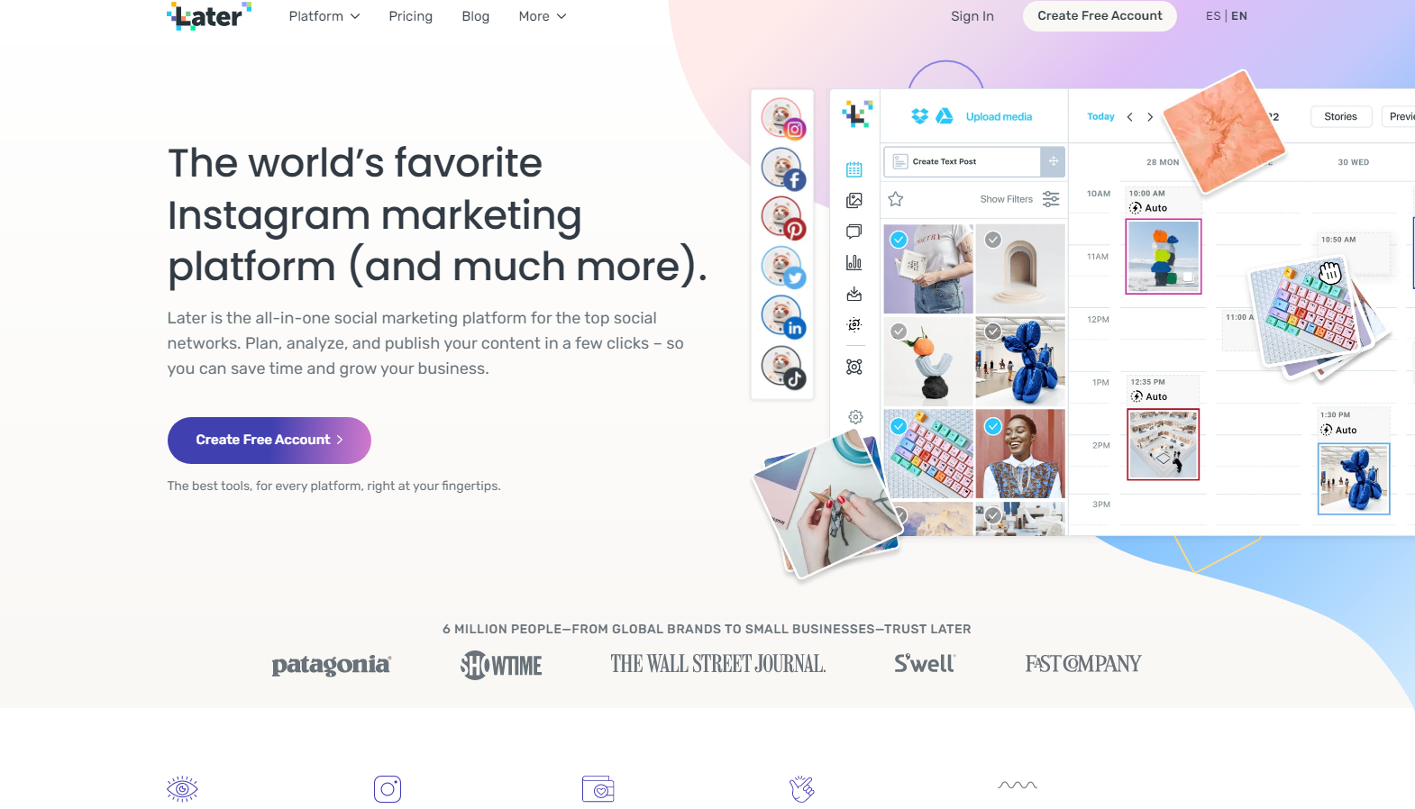 Later homepage screenshot