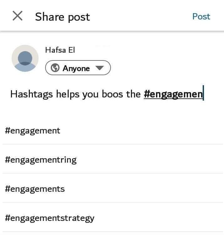 How to find trending hashtags in LinkedIn