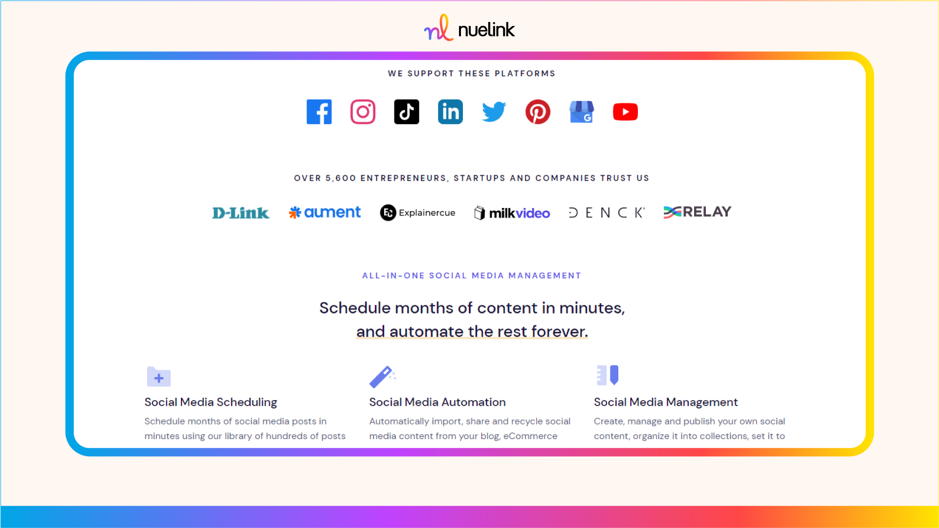 Nuelink Homepage