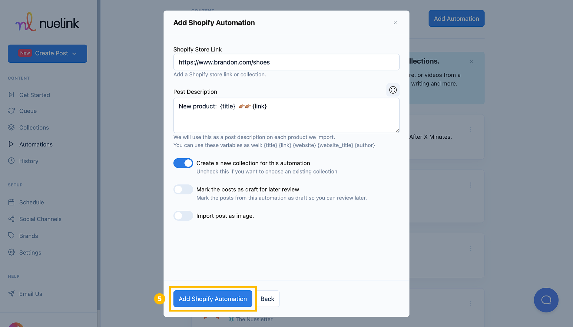 Shopify automation step5