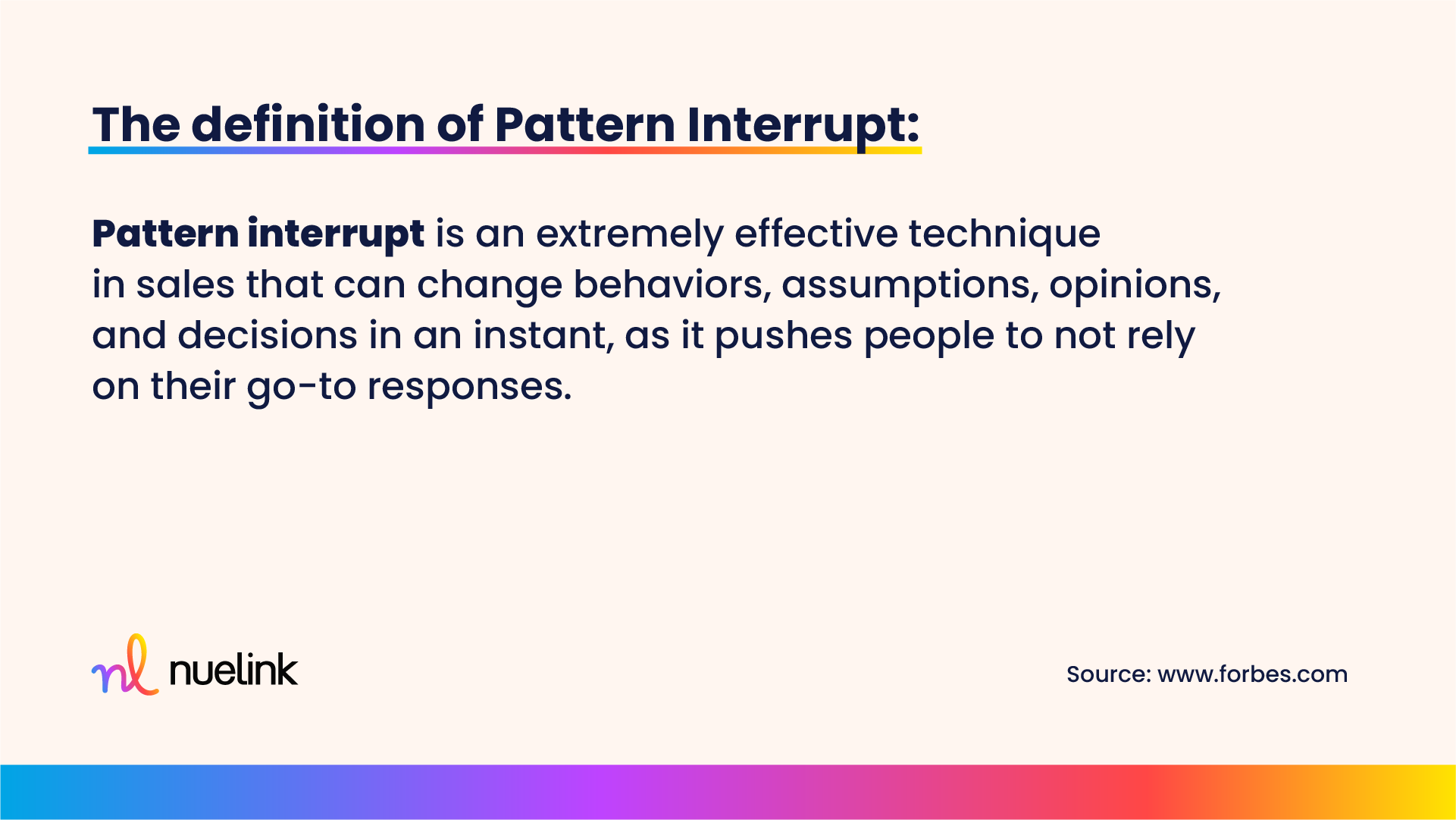 Pattern Interrupt