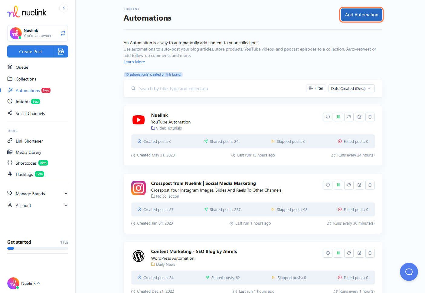 Zapier Social Media Automation step2