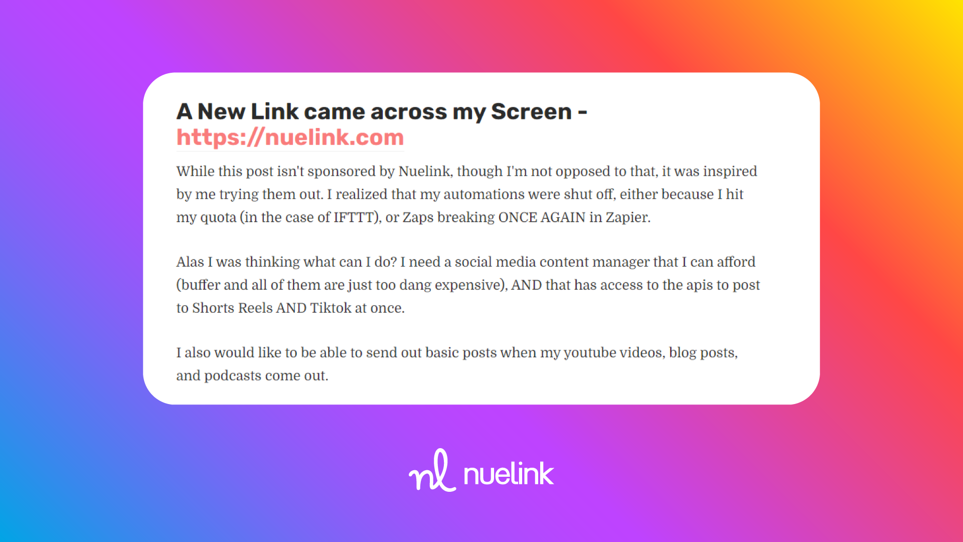 Nuelink review