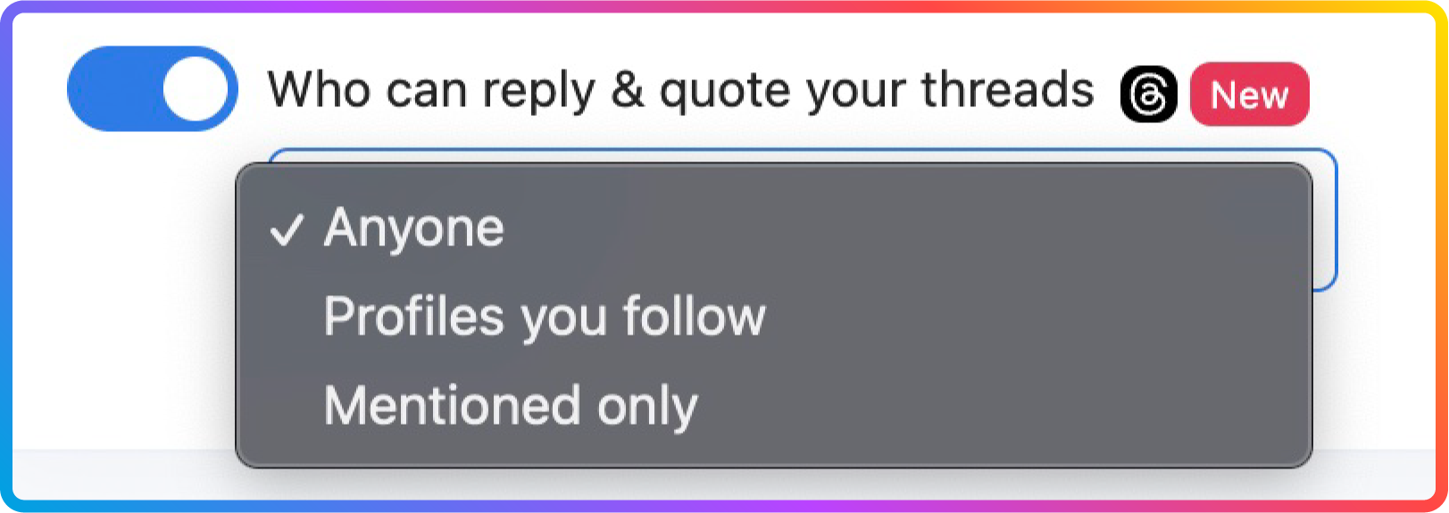 Control who can reply to your Threads posts