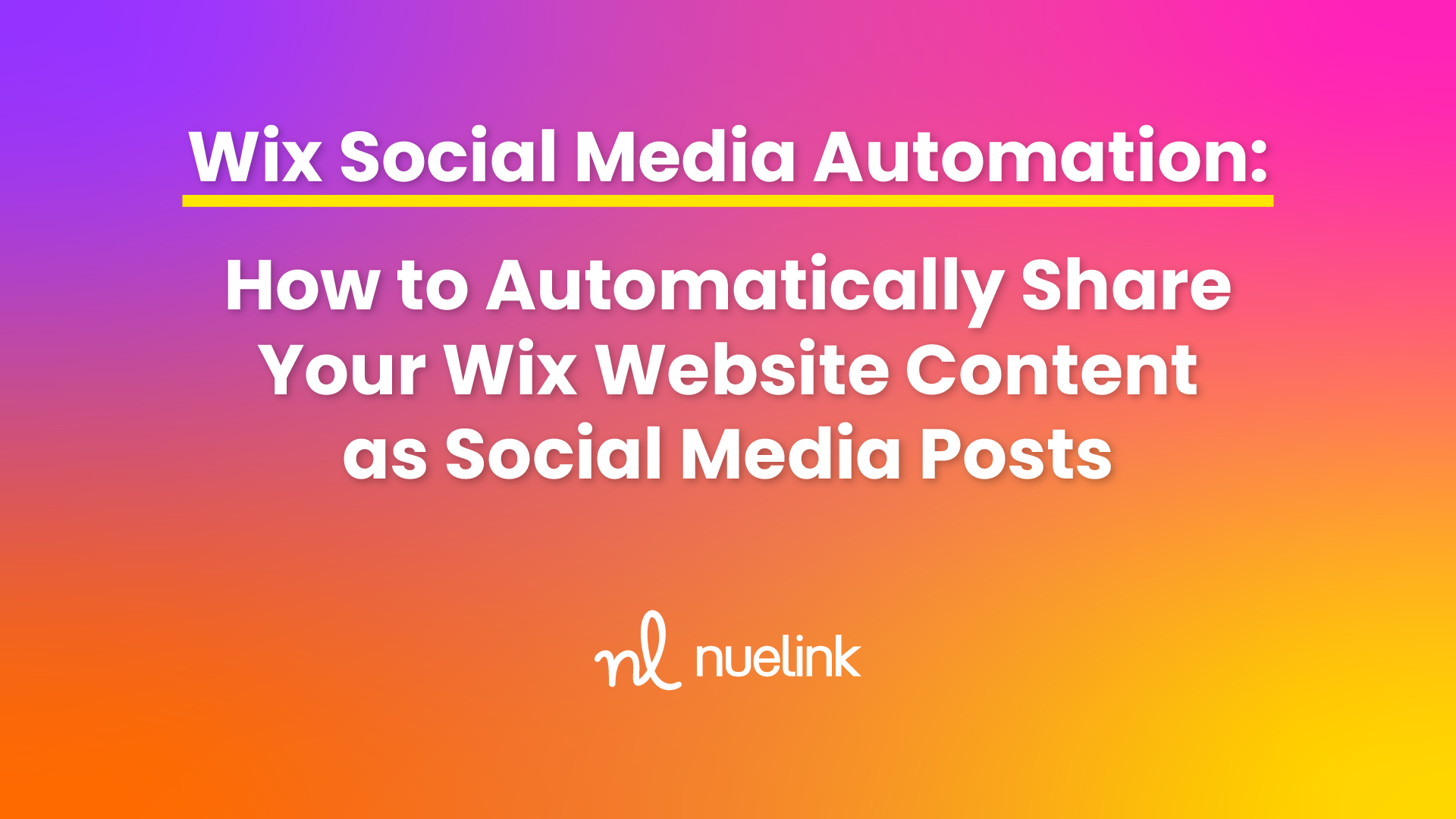 Wix Social Media Automation